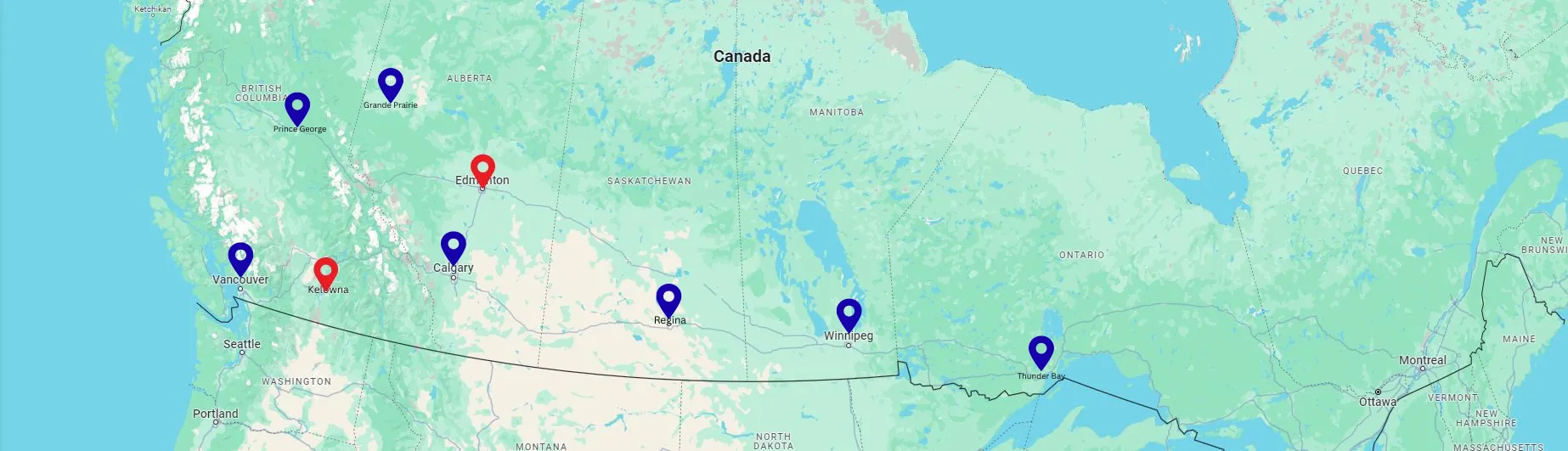 MTC Rentals Locations - Offices and Common Drop-off Points Across Canada